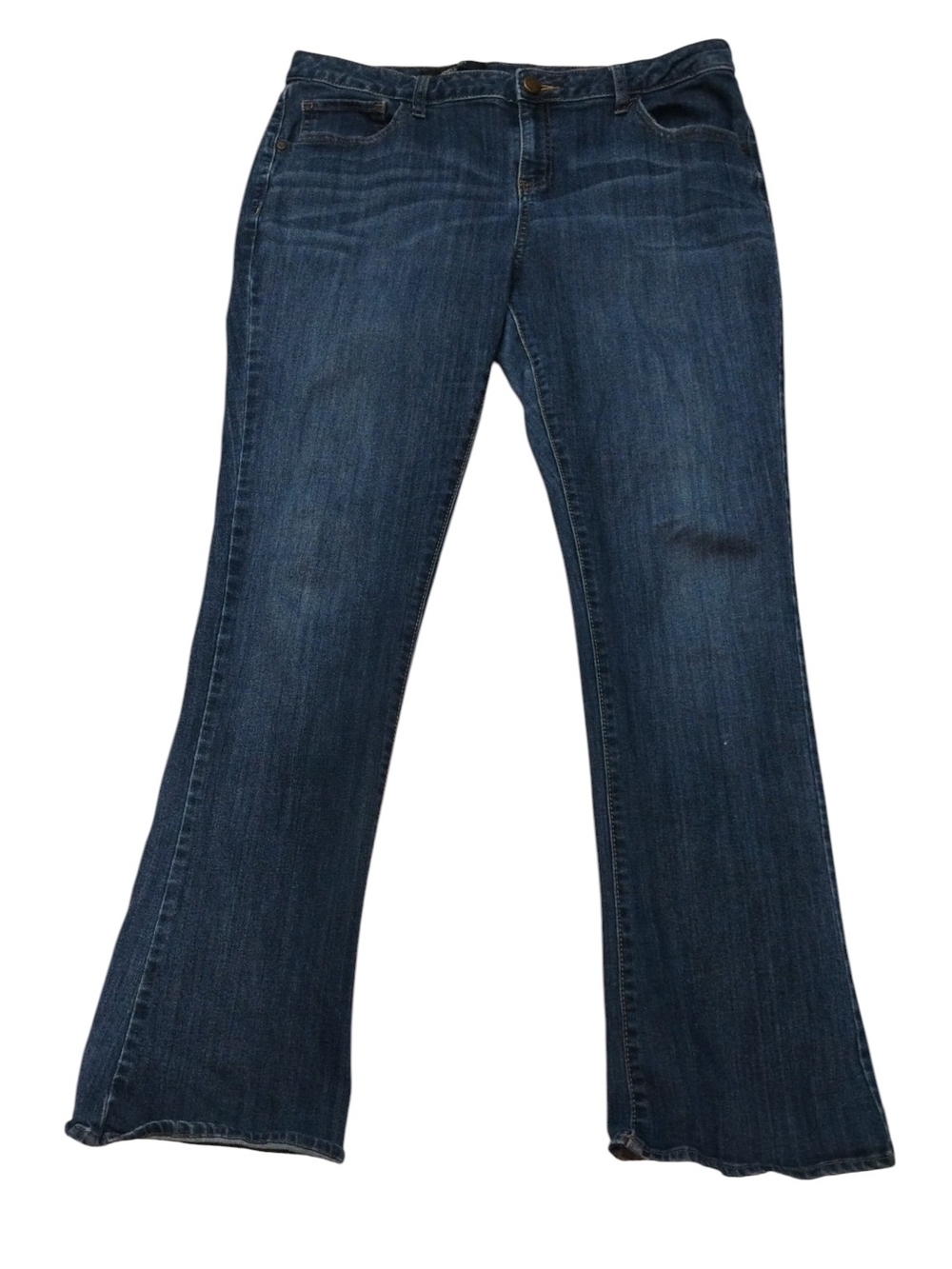 Simply Vera Vera Wang Classic Dark Wash Women's Jeans - Blue Flare Bottom SZ 14